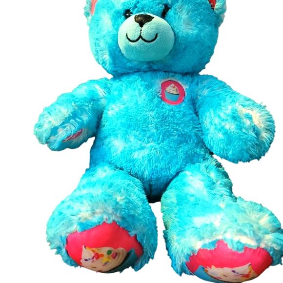 Build-A-Bear Cupcake Treats Teddy Bear Blue Plush 16" EUC - Picture 1 of 4